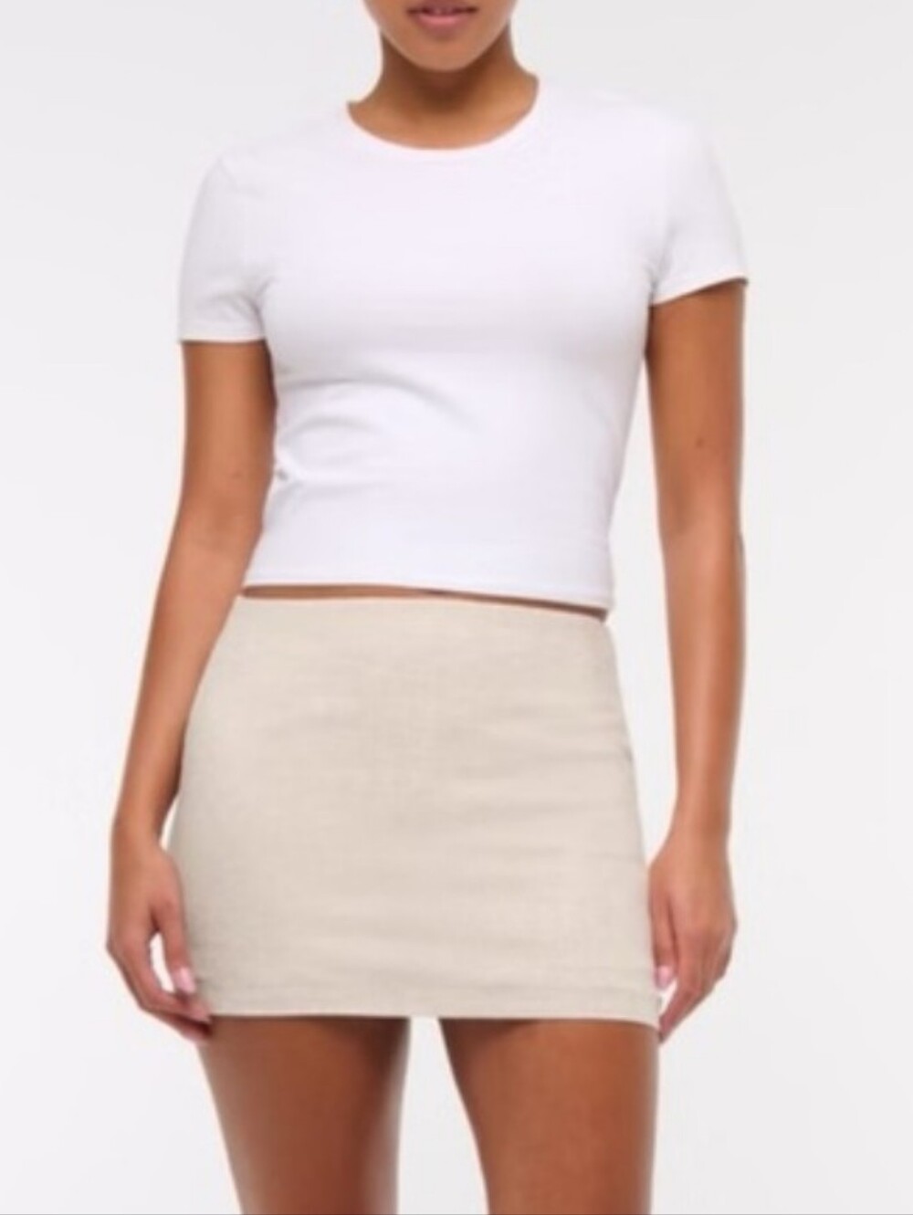 NWT Abercrombie & Fitch Scarlette Ultra High Rise Linen Blend Mini Skort